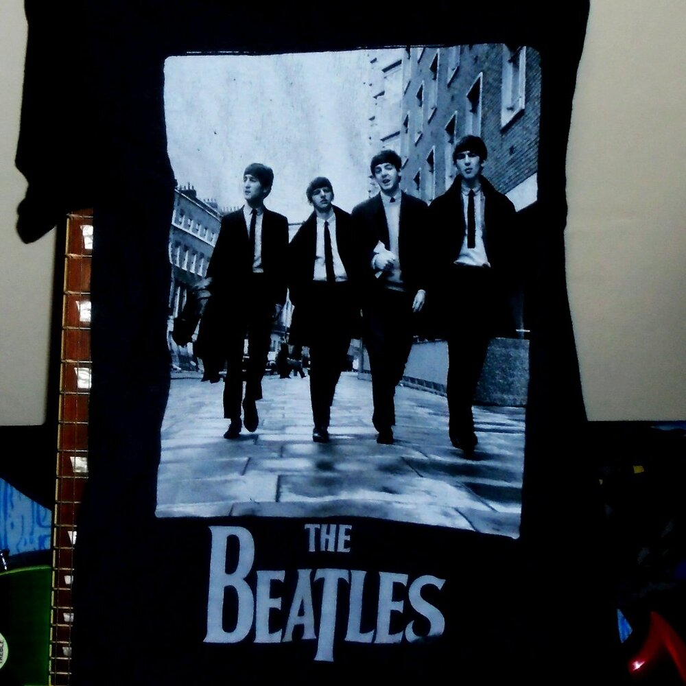 beatles bbc live lp art official M tee - john paul george ringo abbey road help